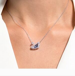 Swarovski Silver Swan Pendant Necklace